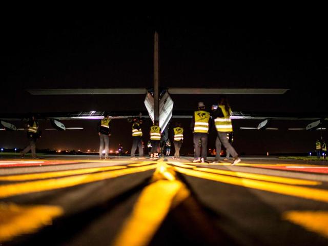 The historic flight was initiated with a hope to demonstrate how pioneering spirit, innovation and clean technologies can change the world.  (AFP) 
