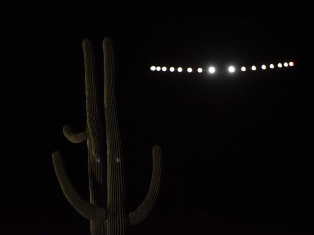 This May 12, 2016 photo of the Solar Impulse 2 shows take-off from Phoenix, Arizona, en route to Oklahoma, for the latest stage of its around-the-world flight, expected to take about 18 hours. (AFP) 