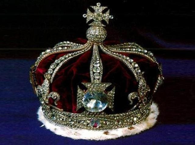 The Kohinoor diamond as part of the British Monarch’s crown. (HT File Photo) The Kohinoor diamond as part of the British Monarch’s crown. (HT File Photo)