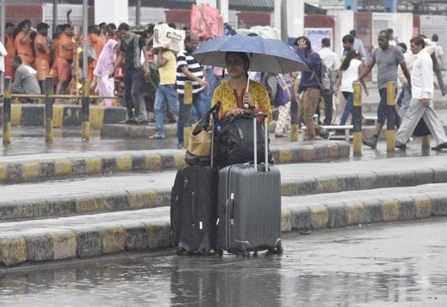 The auto strike was made worse in parts of the city due to rain. (Raj K Raj/HT Photo) (Raj K Raj/HT PHOTO) The auto strike was made worse in parts of the city due to rain. (Raj K Raj/HT Photo) (Raj K Raj/HT PHOTO)