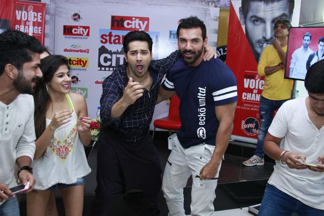 Varun and John are at it, yet again. (Photo: Waseem Gashroo/Hindustan Times) 