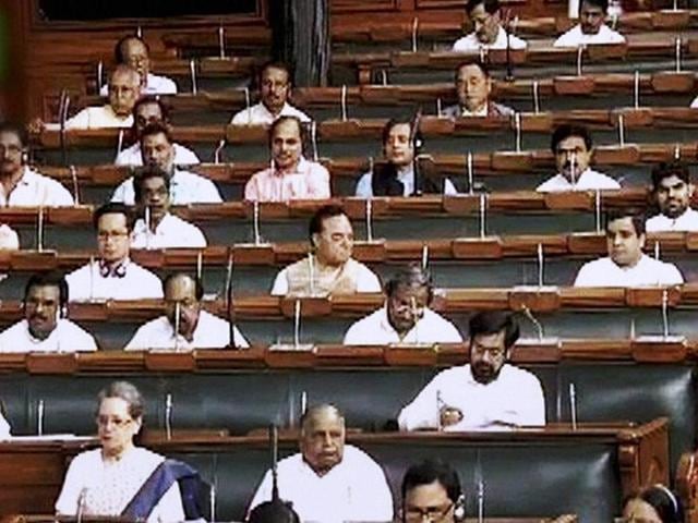 A view of the Lok Sabha during monsoon session of Parliament in New Delhi.(PTI Photo) A view of the Lok Sabha during monsoon session of Parliament in New Delhi.(PTI Photo)