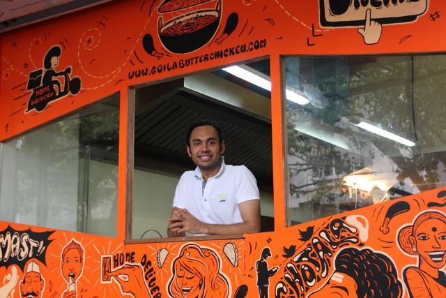 Chef Saransh Goila at his take away-cum-delivery kitchen in Andheri (Photo: Goila Butter Chicken)