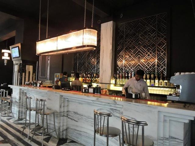 The interiors of The Bar Stock Exchange (Colaba) feature a lot of marble-work in keeping with the Art Deco theme The interiors of The Bar Stock Exchange (Colaba) feature a lot of marble-work in keeping with the Art Deco theme