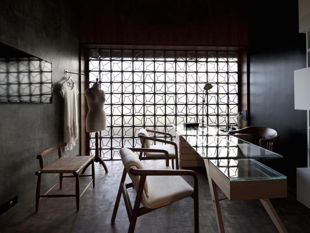Rudavril (Hughes Road) is a 300-sq-feet boutique which fits a fashion designer’s display, workshop, trial room and pantry Rudavril (Hughes Road) is a 300-sq-feet boutique which fits a fashion designer’s display, workshop, trial room and pantry