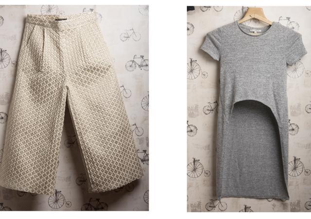 (From left) Pants from Riva Woman; a top from Express One Eleven (Photo: Aalok Soni/HT) (From left) Pants from Riva Woman; a top from Express One Eleven (Photo: Aalok Soni/HT)