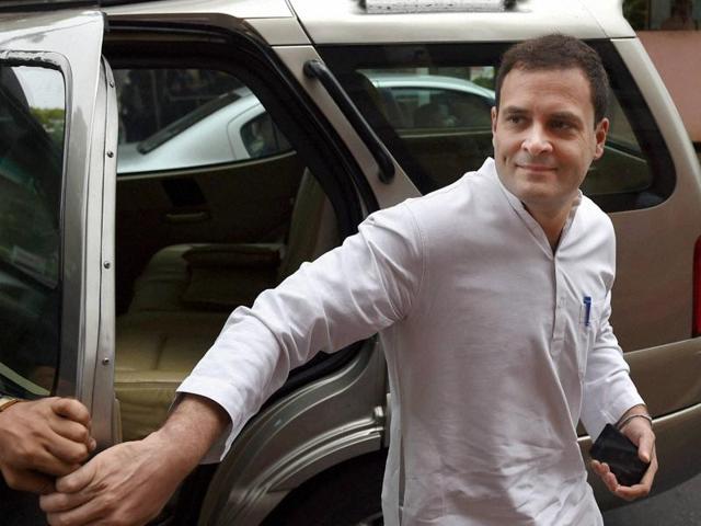 Congress vice-president Rahul Gandhi arrives in Parliament during the monsoon session. (PTI File) Congress vice-president Rahul Gandhi arrives in Parliament during the monsoon session. (PTI File)
