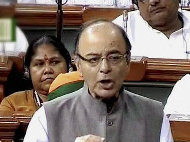 Finance Minister Arun Jaitley speaks in the Lok Sabha on Wednesday. (PTI) Finance Minister Arun Jaitley speaks in the Lok Sabha on Wednesday. (PTI)
