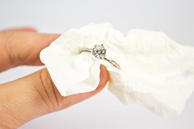 To clean your diamonds, use a good quality jewellery cleaning solution that is easily available in the market. (Pinterest) To clean your diamonds, use a good quality jewellery cleaning solution that is easily available in the market. (Pinterest)