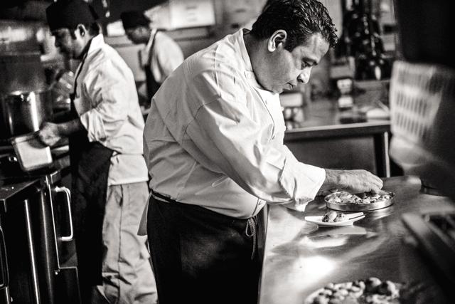 Chef Manish Mehrotra at his restaurant kitchen