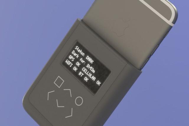 This prototype for a case (above) for iPhones will consist of probes and sensors (below) that monitor all signal transmissions This prototype for a case (above) for iPhones will consist of probes and sensors (below) that monitor all signal transmissions