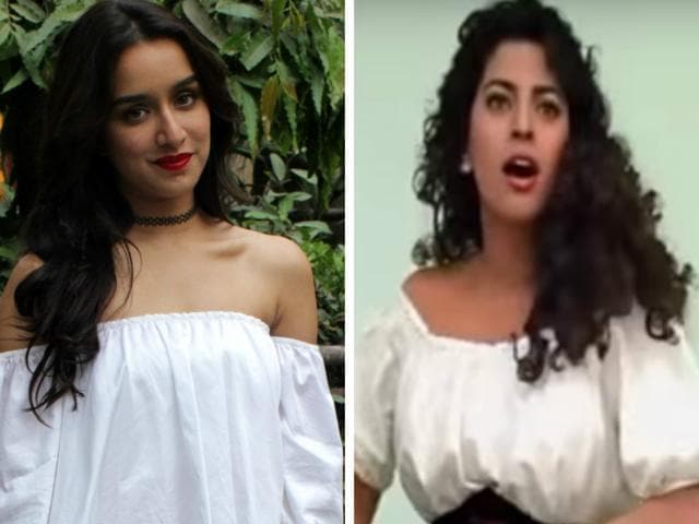 Neeta Lulla says fashion statements from the ’90s have made a comeback, especially the off-shoulder. Juhi Chawla wore one in Darr and Shraddha Kapoor was recently seen in an off-shoulder, which is a rage among celebrities currently. (Yogen Shah/YouTube) Neeta Lulla says fashion statements from the ’90s have made a comeback, especially the off-shoulder. Juhi Chawla wore one in Darr and Shraddha Kapoor was recently seen in an off-shoulder, which is a rage among celebrities currently. (Yogen Shah/YouTube)