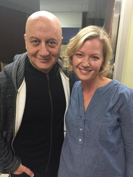 Anupam Kher with Hollywood actor Gretchen Mol. The two will star in The Headhunter’s Calling.