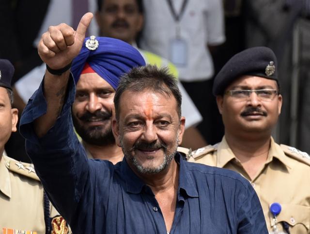 Sanjay Dutt became a free man. (HT Photo) Sanjay Dutt became a free man. (HT Photo)