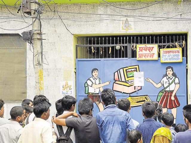 DSP Public School, where the victim used to study, has been closed since Thursday morning. (sakib ali/ht photo) DSP Public School, where the victim used to study, has been closed since Thursday morning. (sakib ali/ht photo)