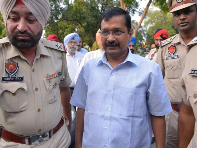 Arvind Kejriwal arrives in Amritsar to appear in a defamation case. (AFP Photo) Arvind Kejriwal arrives in Amritsar to appear in a defamation case. (AFP Photo)