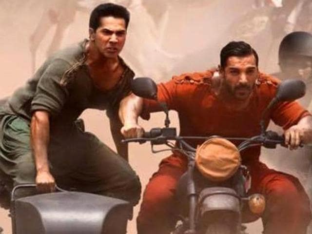 John Abraham and Varun Dhawan’s buddy-cop film Dishoom is mainly about flashy landscapes and elaborately planned action sequences.