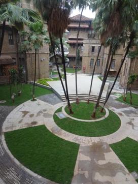 Even the courtyard has a new look and space has been created for an amphitheatre.