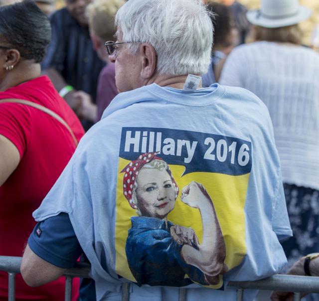 Supporters attend a rally at Broad Street Market for Democratic presidential candidate Hillary Clinton in Harrisburg. (AP) Supporters attend a rally at Broad Street Market for Democratic presidential candidate Hillary Clinton in Harrisburg. (AP)