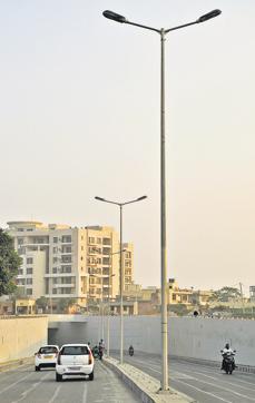 MULTIPURPOSE  A private company has proposed to replace ordinary streetlights with LED lights. (HT File )
