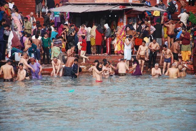Devotees taking holy dip at Ganga on the first day of Ardh Kumbh fair 2016 in Haridwar on Jan 14, 2016. (Vinay Santosh Kumar/HT file photo) Devotees taking holy dip at Ganga on the first day of Ardh Kumbh fair 2016 in Haridwar on Jan 14, 2016. (Vinay Santosh Kumar/HT file photo)