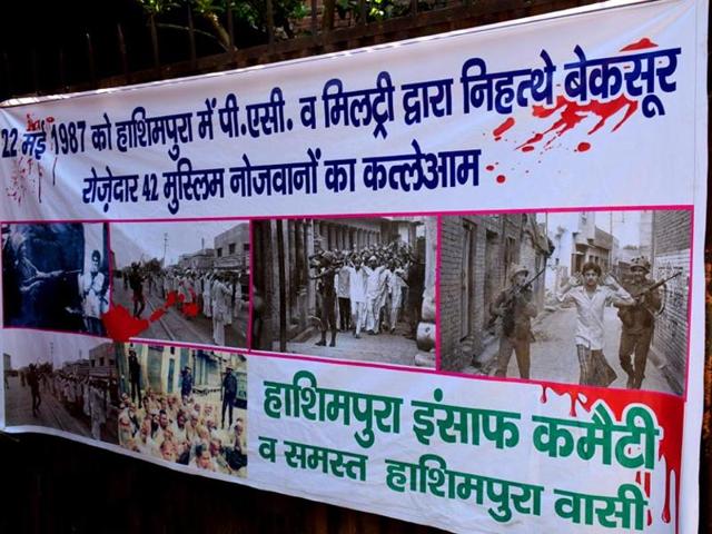 In 2015, 16 Uttar Pradesh policemen accused of killing the 42 Muslims in the 1987 Hashimpur massacre were acquitted by a court. (HT file photo) In 2015, 16 Uttar Pradesh policemen accused of killing the 42 Muslims in the 1987 Hashimpur massacre were acquitted by a court. (HT file photo)