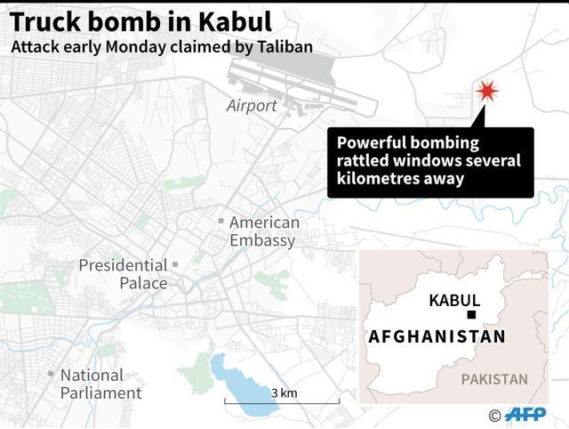 Street map of Kabul locating the Northgate guesthouse where there has been a powerful bombing Monday. (AFP) Street map of Kabul locating the Northgate guesthouse where there has been a powerful bombing Monday. (AFP)