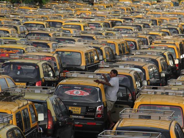 The transport department proposed restricting the operations of app-based taxis during non-peak hours and restricting their upper surge limit to 1.5 times that of the air-conditioned Cool Cab fare, which is Rs 18.5 per kilometre(Ht File Photo)