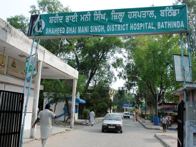 Shaheed Bhai Mani Singh Civil Hospital in Bathinda.(Sanjeev Kumar/HT Photo)
