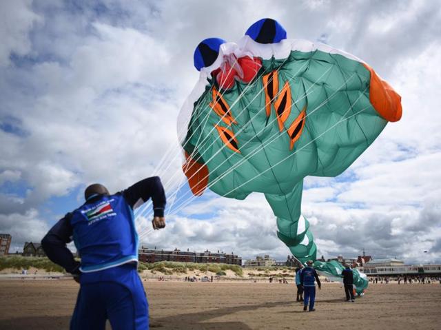 The sky was dotted with massive endearing figures, making the fest one of the most colourful and unique kite-flying events across the world. (AFP) The sky was dotted with massive endearing figures, making the fest one of the most colourful and unique kite-flying events across the world. (AFP)