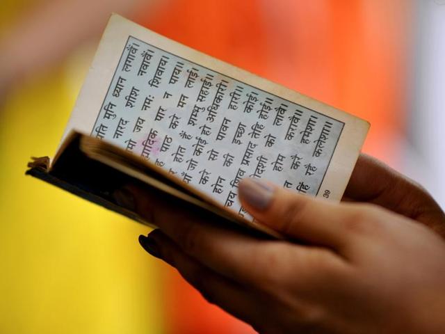 Devotees offer prayers at a temple in Noida. (Sunil Ghosh/HT Photo) Devotees offer prayers at a temple in Noida. (Sunil Ghosh/HT Photo)