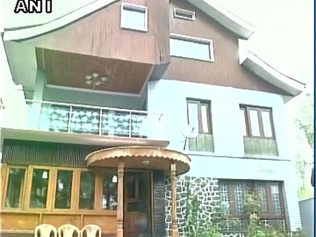 Two petrol bombs were hurled at Jammu and Kashmir education minister Naeem Akhtar’s house. (ANI Photo) Two petrol bombs were hurled at Jammu and Kashmir education minister Naeem Akhtar’s house. (ANI Photo)