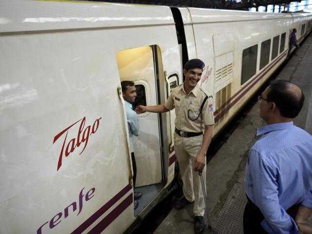 Railway officials said over 20 trials will be conducted till July 31 under different conditions for practical testing of track-worthiness.  (ARIJIT SEN/HT PHOTO) 