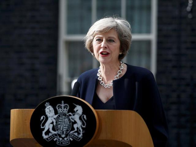 British Prime Minister Theresa May speaks during a news conference with her Italian counterpart Matteo Renzi (not seen) during a meeting in Rome on July 27. (Reuters) British Prime Minister Theresa May speaks during a news conference with her Italian counterpart Matteo Renzi (not seen) during a meeting in Rome on July 27. (Reuters)