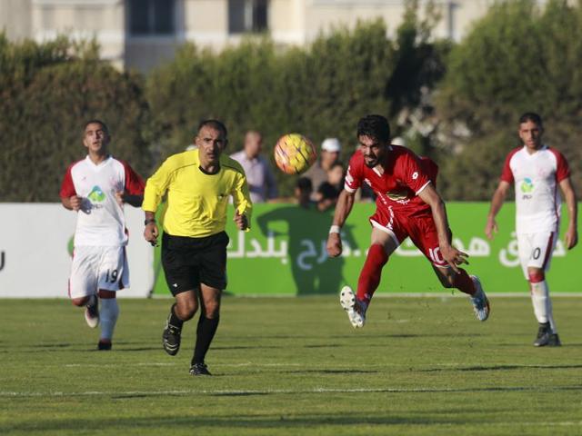 The first leg of the Palestine Cup was in Gaza on Tuesday which Ahli Al-Khaleel won 1-0. Seven players of the winning side were prevented from travelling by Shin Bet, the Israeli domestic intelligence agency. (AP) The first leg of the Palestine Cup was in Gaza on Tuesday which Ahli Al-Khaleel won 1-0. Seven players of the winning side were prevented from travelling by Shin Bet, the Israeli domestic intelligence agency. (AP)