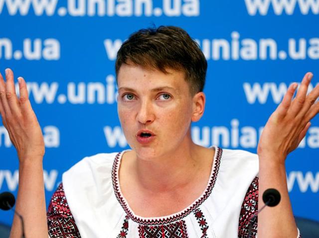 Ukrainian pilot and MP Nadiya Savchenko attends a news conference in Kiev, Ukraine. (Reuters File Photo) Ukrainian pilot and MP Nadiya Savchenko attends a news conference in Kiev, Ukraine. (Reuters File Photo)