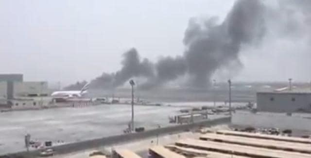 The Dubai government’s official media office separately said that all passengers were “evacuated safely and no injuries have been reported so far.” (Twitter: @ANI ) The Dubai government’s official media office separately said that all passengers were “evacuated safely and no injuries have been reported so far.” (Twitter: @ANI )
