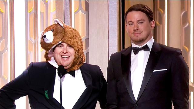 Jonah Hill and Channing Tatum presenting at the Oscars. (YouTube)