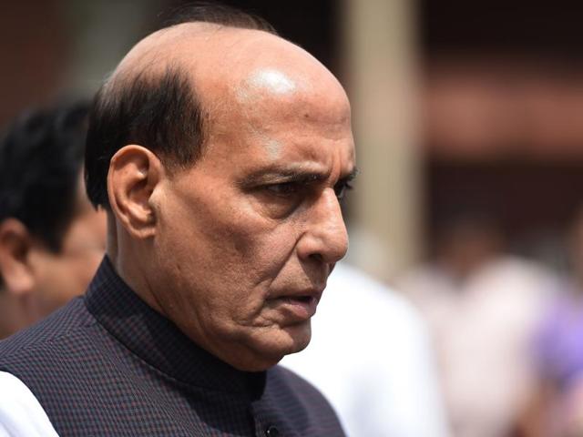 Home minister Rajnath Singh leaves Parliament House, in New Delhi. (Sonu Mehta/HT File Photo) Home minister Rajnath Singh leaves Parliament House, in New Delhi. (Sonu Mehta/HT File Photo)