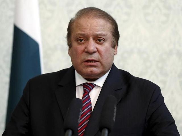 A protest event in Pakistan against ongoing violence in Kashmir. Prime Minister Nawaz Sharif said Kashmir is witnessing a ’new wave of freedom movement’.(AP)