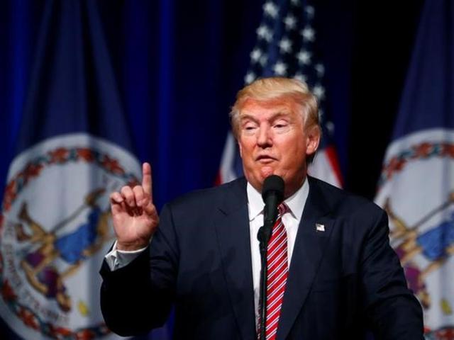 Republican US Presidential nominee Donald Trump attends a campaign event at Briar Woods High School in Ashburn, Virginia, U.S., August 2, 2016.(Reuters)