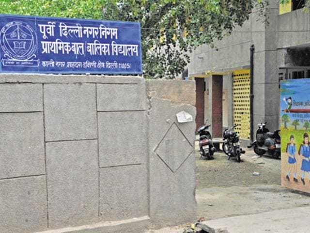 A general view of East Delhi Municipal Corporation school. Under the new rules for Delhi government-run schools, a child older than four years will not be given admission in nursery. Similarly, a seven-year-old old will have to be in Class 2 and a 17-year-old in Class 12. (HT File Photo) A general view of East Delhi Municipal Corporation school. Under the new rules for Delhi government-run schools, a child older than four years will not be given admission in nursery. Similarly, a seven-year-old old will have to be in Class 2 and a 17-year-old in Class 12. (HT File Photo)