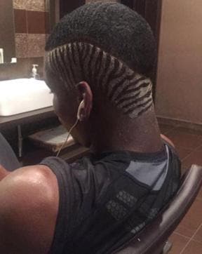 Zebra look in blonde hair. (Photo:Paul Pogba/Instagram)