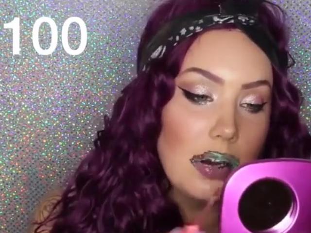 This is how lips look like after having suffered 100 layers of lip colour/gloss. We feel for this woman. No, actually, we do not. She signed up for it. (Instagram)