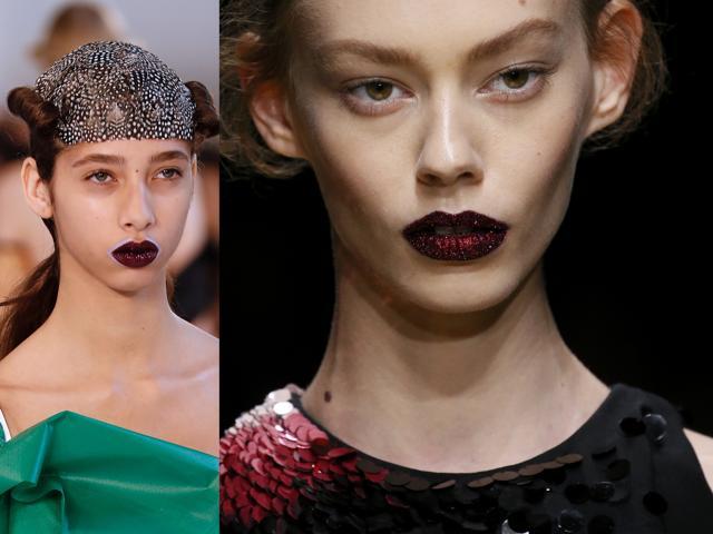 Some glitter bomb inspiration from (L-R) Maison Margiela and Versace’s runway. Some glitter bomb inspiration from (L-R) Maison Margiela and Versace’s runway.