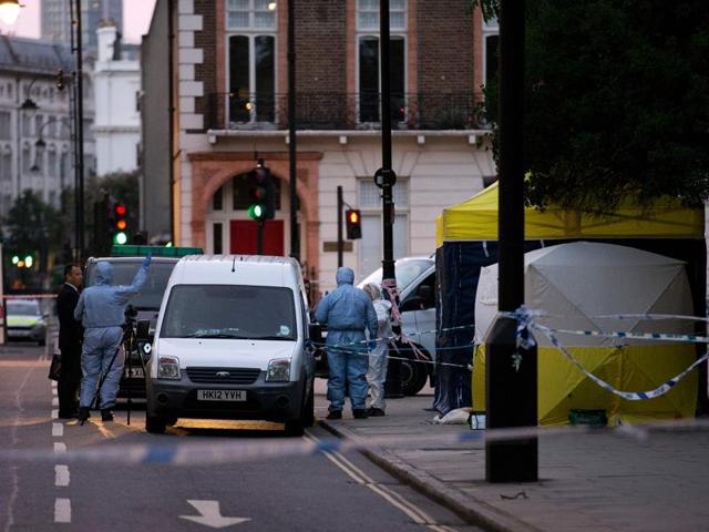 Police said they are investigating for possible terrorist links after the London knife attack. (AFP Photo)