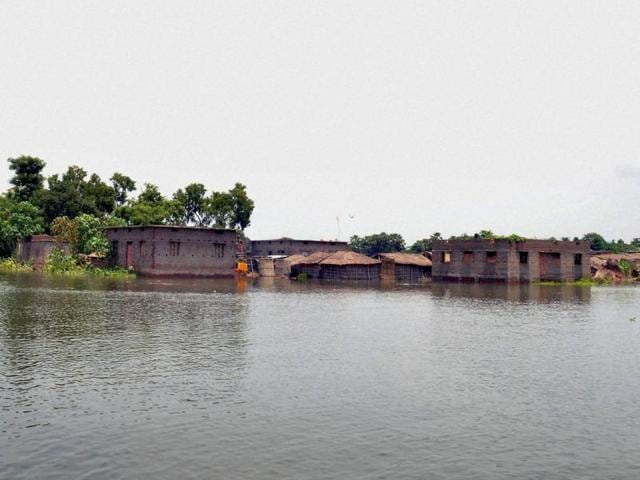 A view of the flooded village in East Champaran district of Bihar on Wednesday, August 3, 2016. (PTI) A view of the flooded village in East Champaran district of Bihar on Wednesday, August 3, 2016. (PTI)