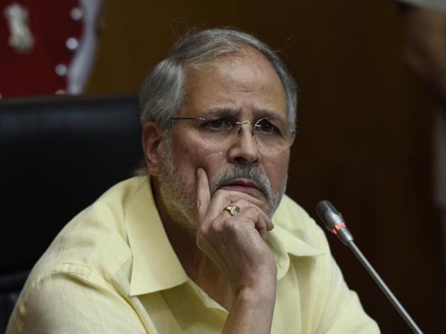 Najeeb Jung attends a press conference at Raj Niwas in Delhi on Thursday. (Arvind Yadav/HT Photo) Najeeb Jung attends a press conference at Raj Niwas in Delhi on Thursday. (Arvind Yadav/HT Photo)