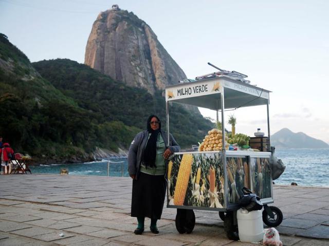 Ducinea Rancheiro, a street vendor, says Olympics will be good because it has given people work by generating jobs mostly in the tourism sector. (REUTERS)
