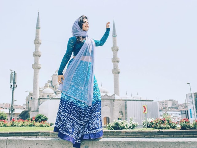 You can take a girl out of Bollywood, you can’t take Bollywood out of her. Shenaz gives us a distinctly Bollywood pose.  (Instagram) 